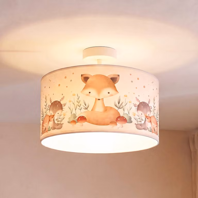 Plafoniera soffitto Kids Print Duolla, Multicolore, Cameretta, Tessuto / Stoffa / Seta, Plafoniera