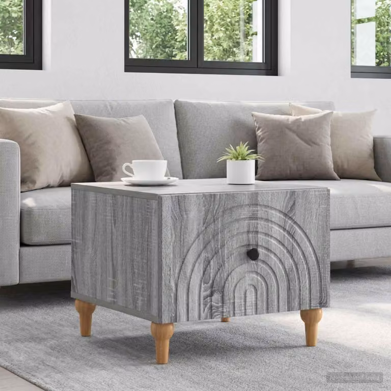 Maison Exclusive - Tavolino Sonoma grigio 49 x 50 x 40 cm in materiale derivato dal legno