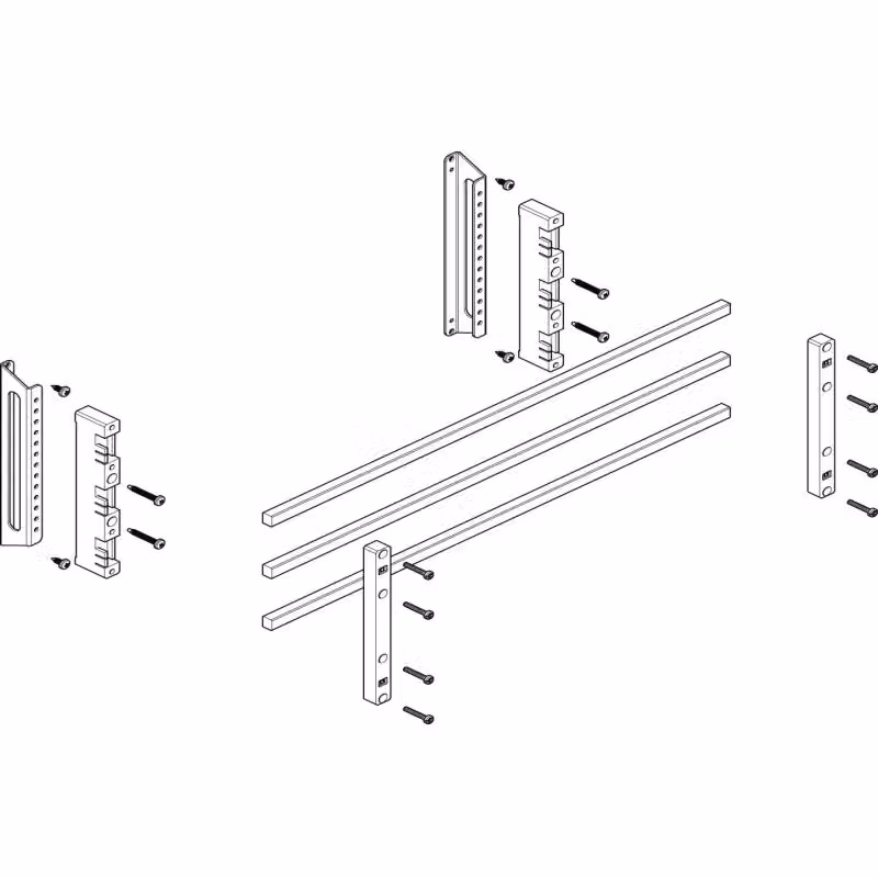 Modulo barra collettrice ABN a incasso 2FB/2RE 60 mm con CU 12x10 mm, a 3 poli, EBM 32 mm MTSC22633