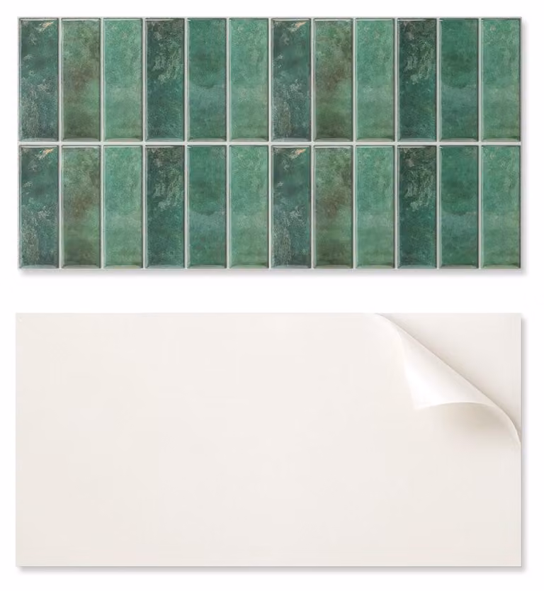 Pannello in vinile autoadesivo con decorazione stampata, dimensioni 100 x 50 cm, ideale per rivestimenti verticali