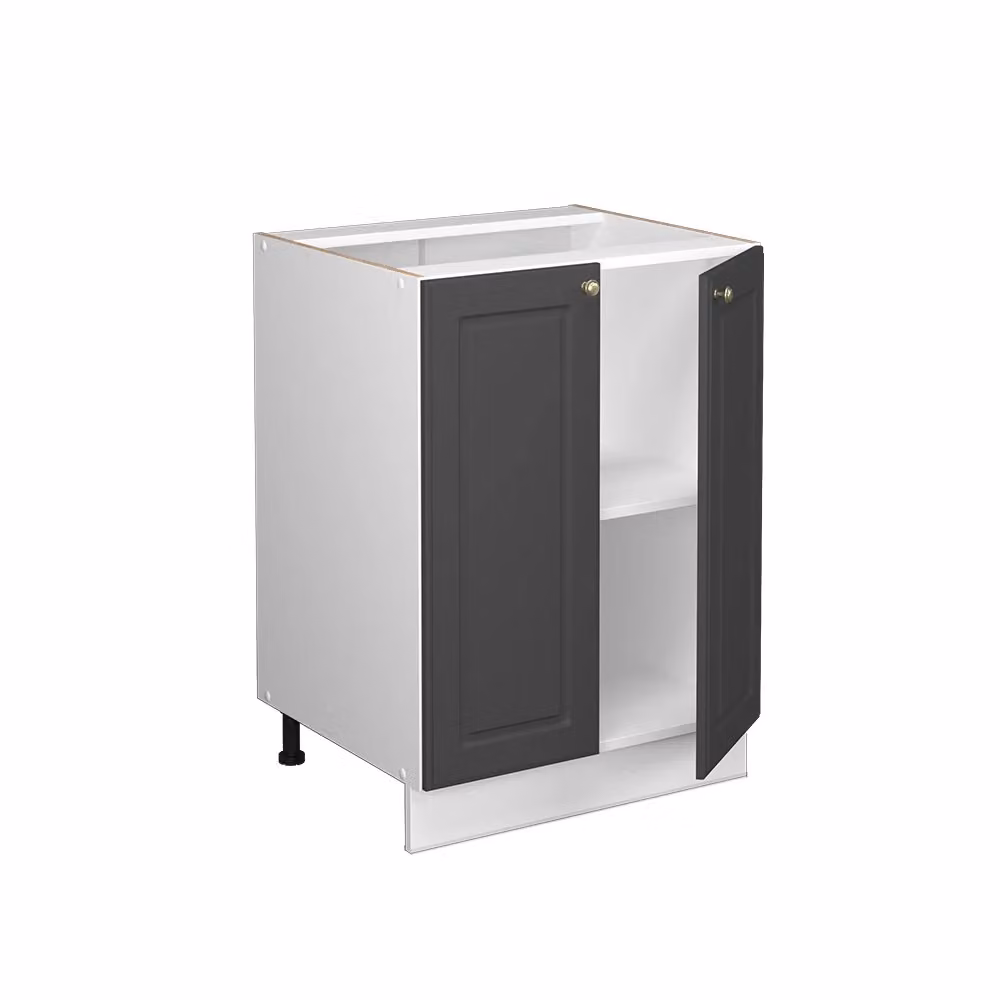 Mobiletto bagno Vicco Fame-Line Antracite e Oro con ante soft-close e ripiani interni L: 60 cm, H: 82 cm, P: 51,6 cm – 2
