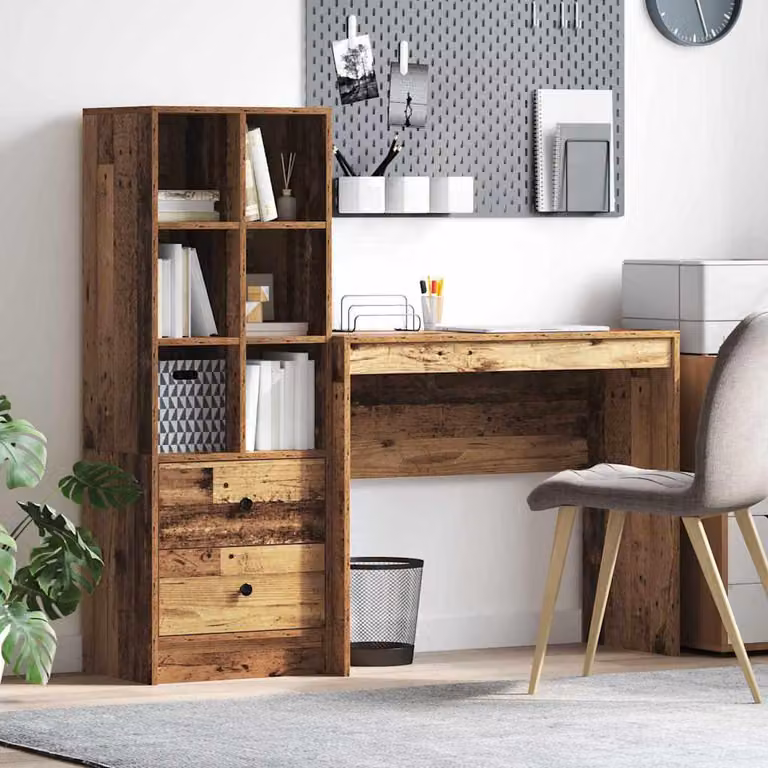 Maison Exclusive - Scrivania con cassetto 2 pcs Legno vecchio