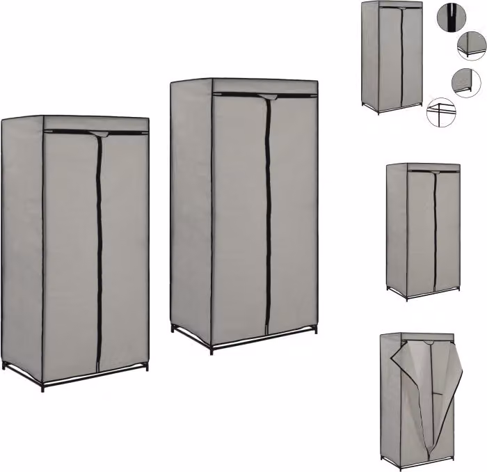 vidaXL Armadi 2 pz. Grigio 75×50×160 cm - Armadi