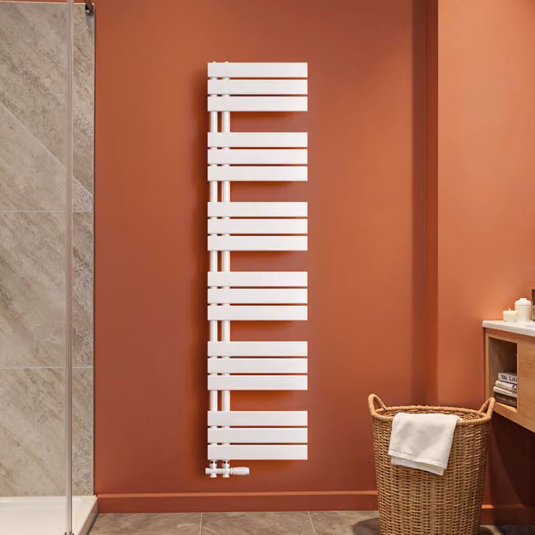S'AFIELINA 1599x400mm Radiatore da bagno Radiatore per asciugamani Radiatore a pannello piatto per bagno Attacco laterale Bianco 684 Watt