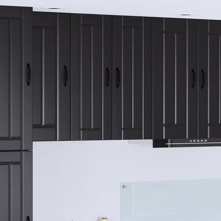 Armadietto a muro moderno vidaXL LUCCA Nero con ante a battente e ripiani interni L/P/H: 30 x 31 x 80 cm