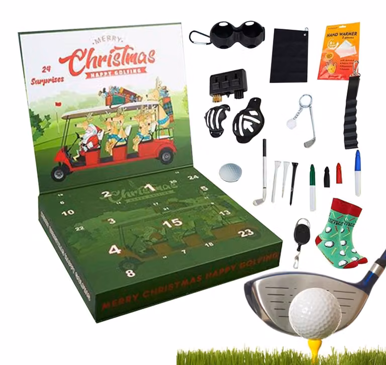Calendario dell'Avvento a tema golf 2025 con 24 sorprese