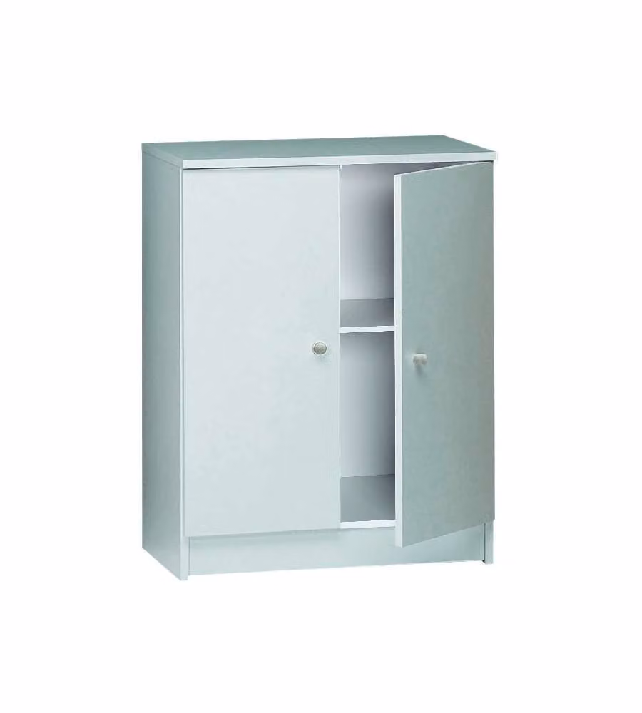 Sarmog Mobile Multiuso 2 Ante Battenti - Truciolare Olmo o Bianco - 62x34x79 cm