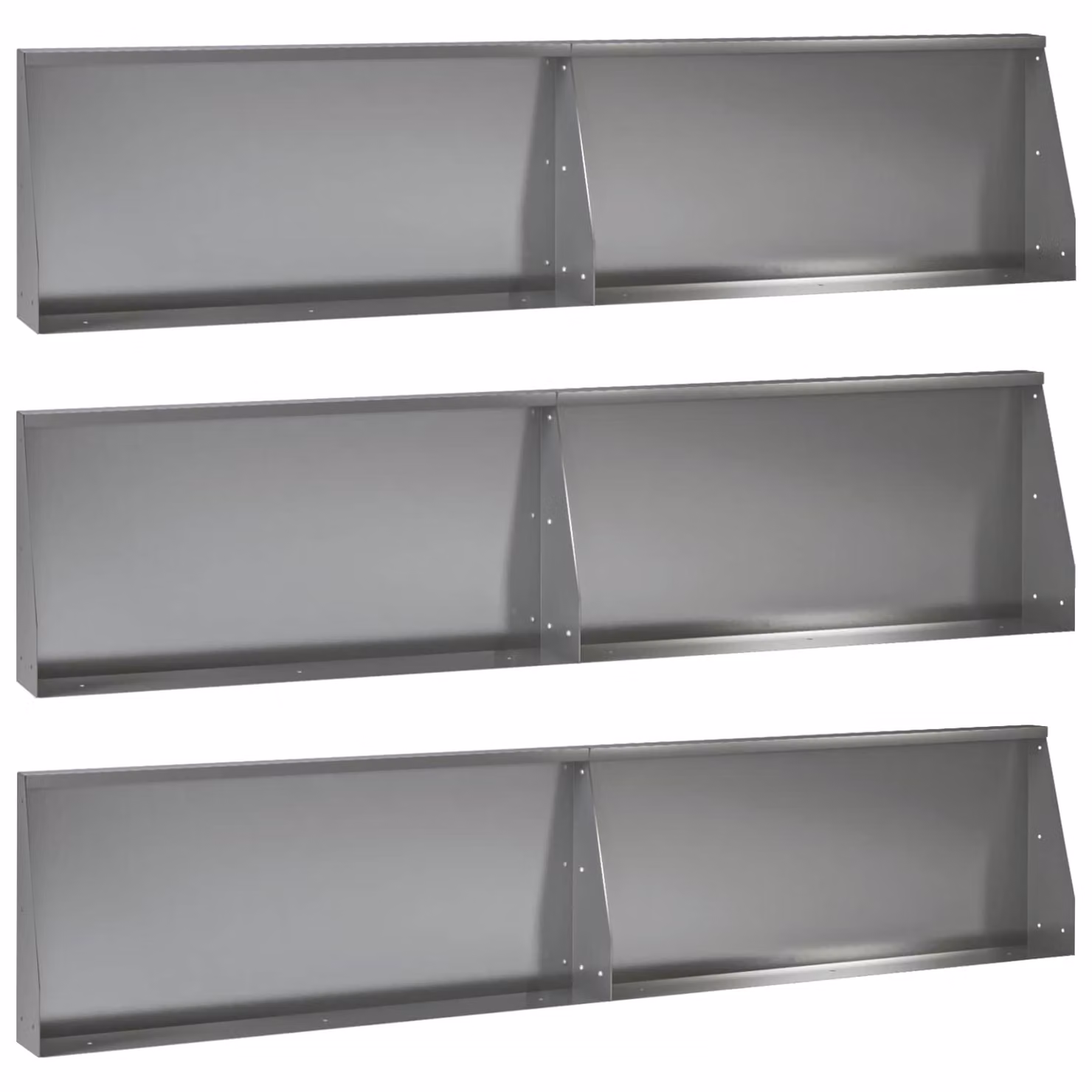 Set di 6 pezzi muro di contenimento e aiuola rialzata vidaXL in acciaio zincato grigio L: 100 cm, H: 50 cm, P: 12 cm