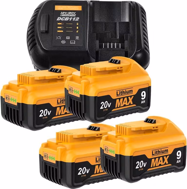 Per DeWalt 20V, batteria di ricambio DCB200, 9000 mAh 21700 ioni di litio, marrone, ricaricabile, compatibile con DCB182/DCB180/DCB181