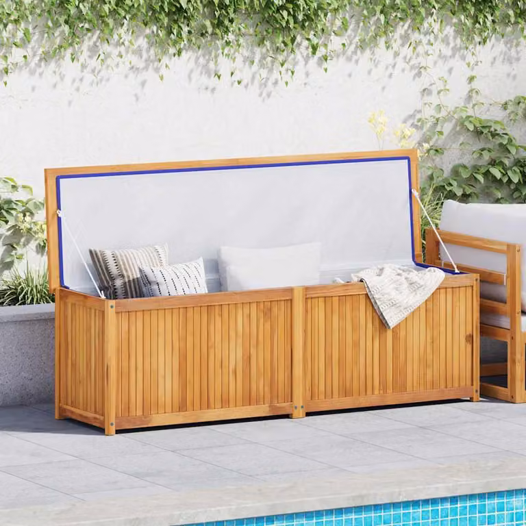 vidaXL Cassetta da giardino 175x50x55 cm in legno massiccio teak