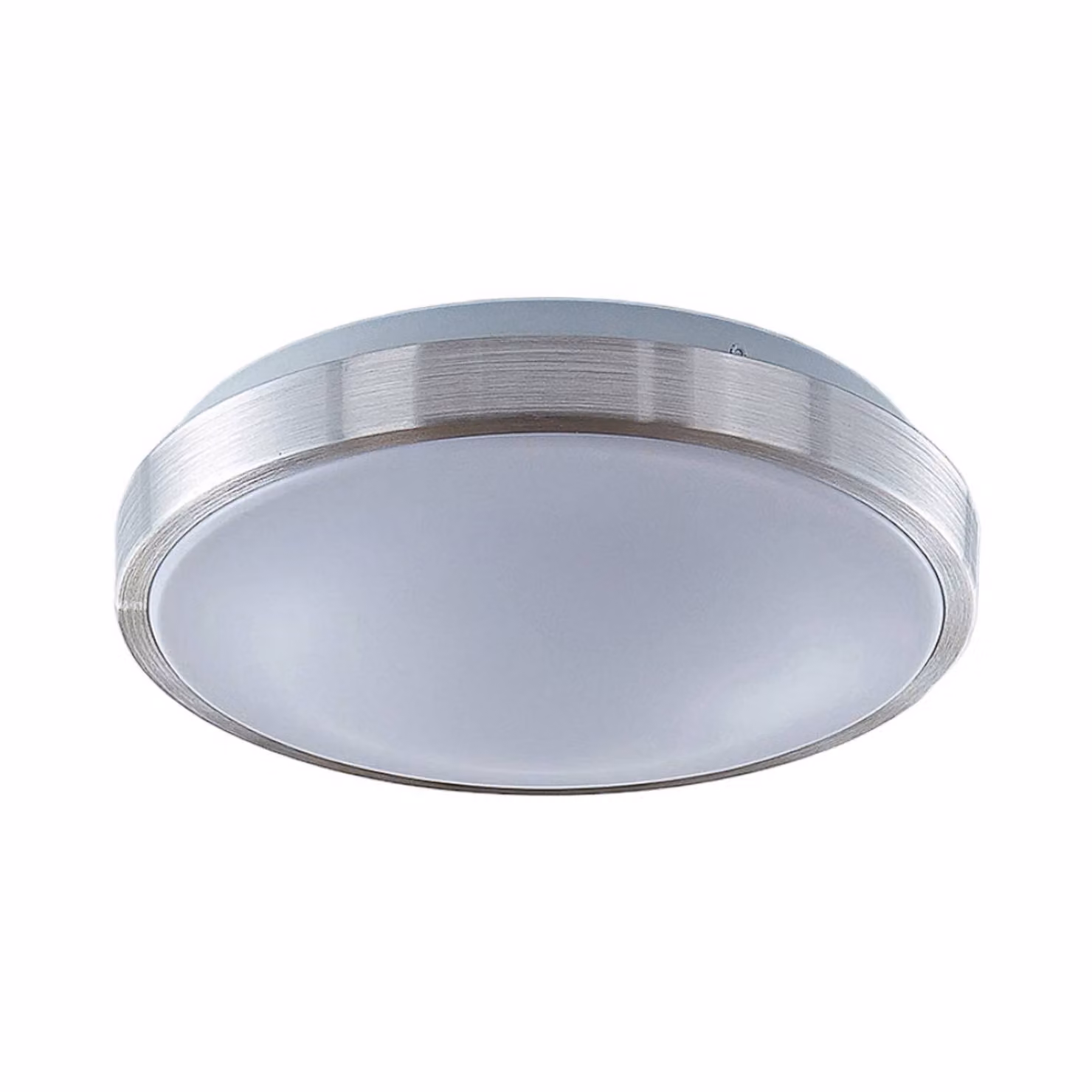 Lindby Lampada da soffitto LED Emelie, Ø 30 cm, colore alluminio, metallo