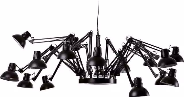 Lampada a sospensione Moooi Dear Ingo in metallo nero con luce LED e altezza regolabile