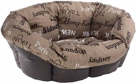 Cuscino rettangolare per cani Ferplast in velluto e poliestere, colore beige, L: 96 cm x P: 71 cm