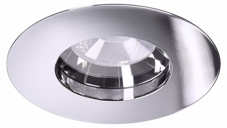 Downlight Play IP65 rotondo fisso 6,4 W bianco neutro 4000 K CRI 92 48,5° cromo I, illuminazione per esterni