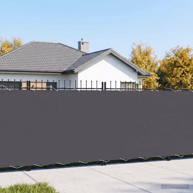 Schermo di privacy per balcone vidaXL in poliestere e alluminio, colore antracite, H: 180 cm, L: 25 m