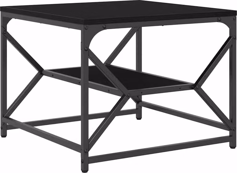 Tavolino da salotto Rovere Nero 51 x 50 x 40 cm