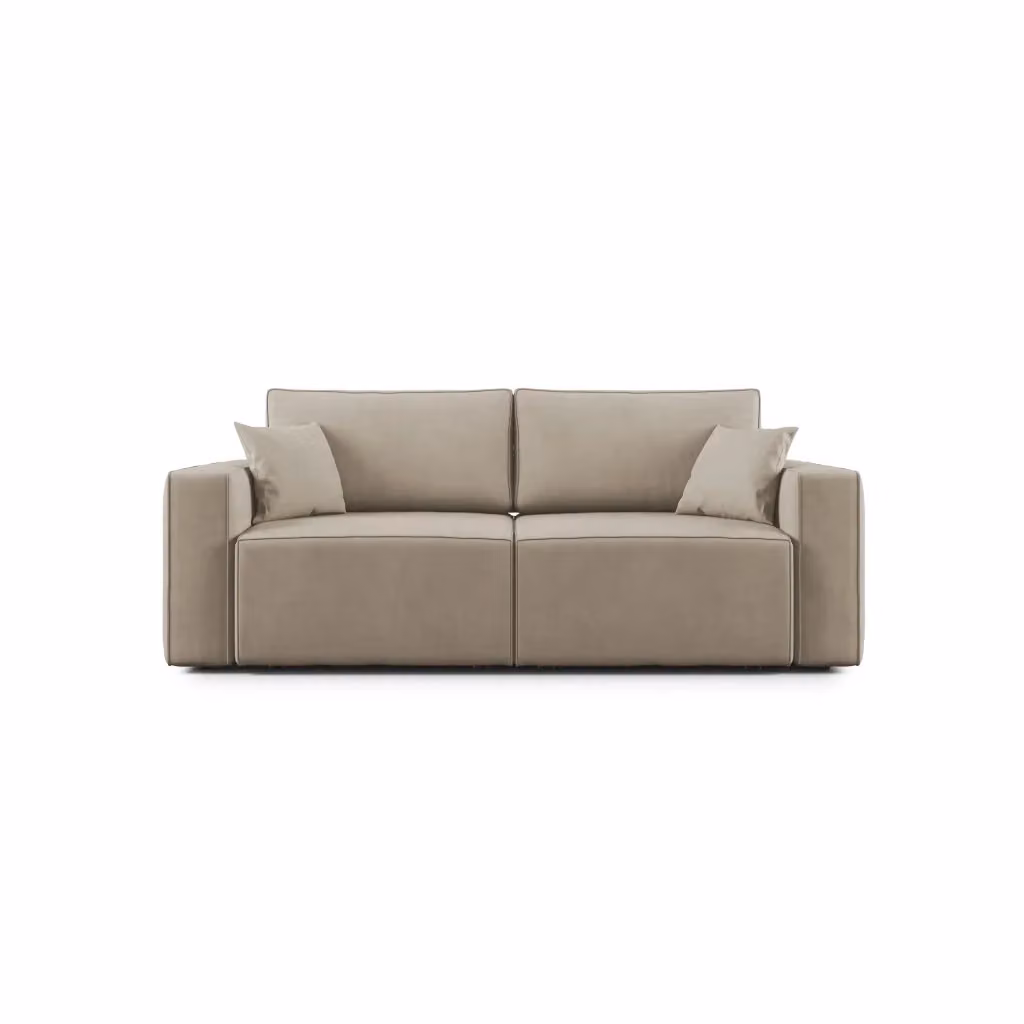 Divano Morfeo Divani.Store in tessuto beige con funzione letto e seduta regolabile, Larghezza: 180 cm – 2