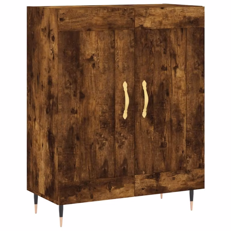 Credenza Rovere Fumo 69,5x34x90 cm in Legno Multistrato