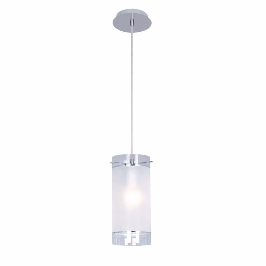 Lampada a sospensione Vigo cromata bianca 1xE27x60W in vetro, dimensioni: 100x10x10 cm, IP20, Italux