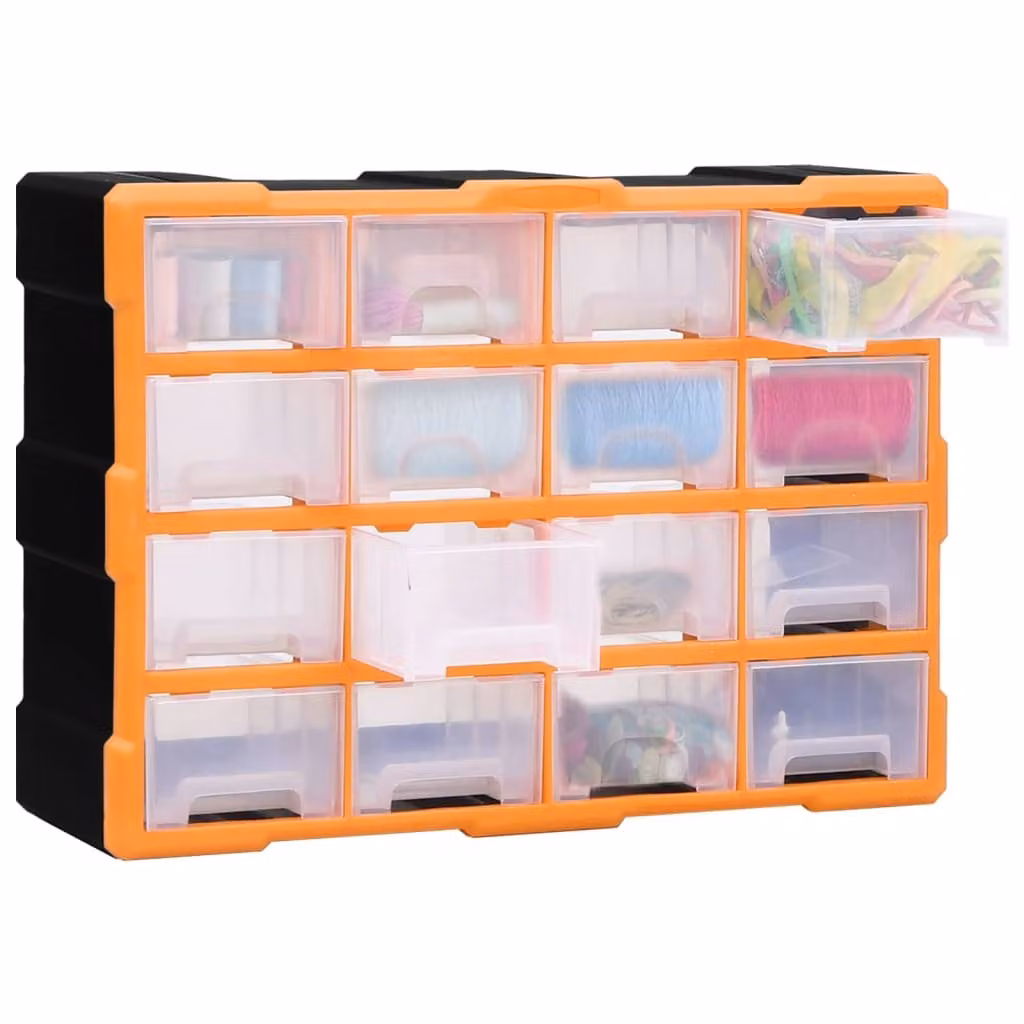 Mobile Contenitore con 16 Cassetti Medi 52x16x37 cm
