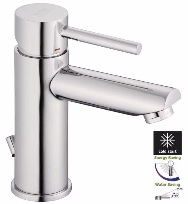 Kronenbach AQA 2.0: Miscelatore monocomando per lavabo, modello "Water-Save" (risparmio idrico)
