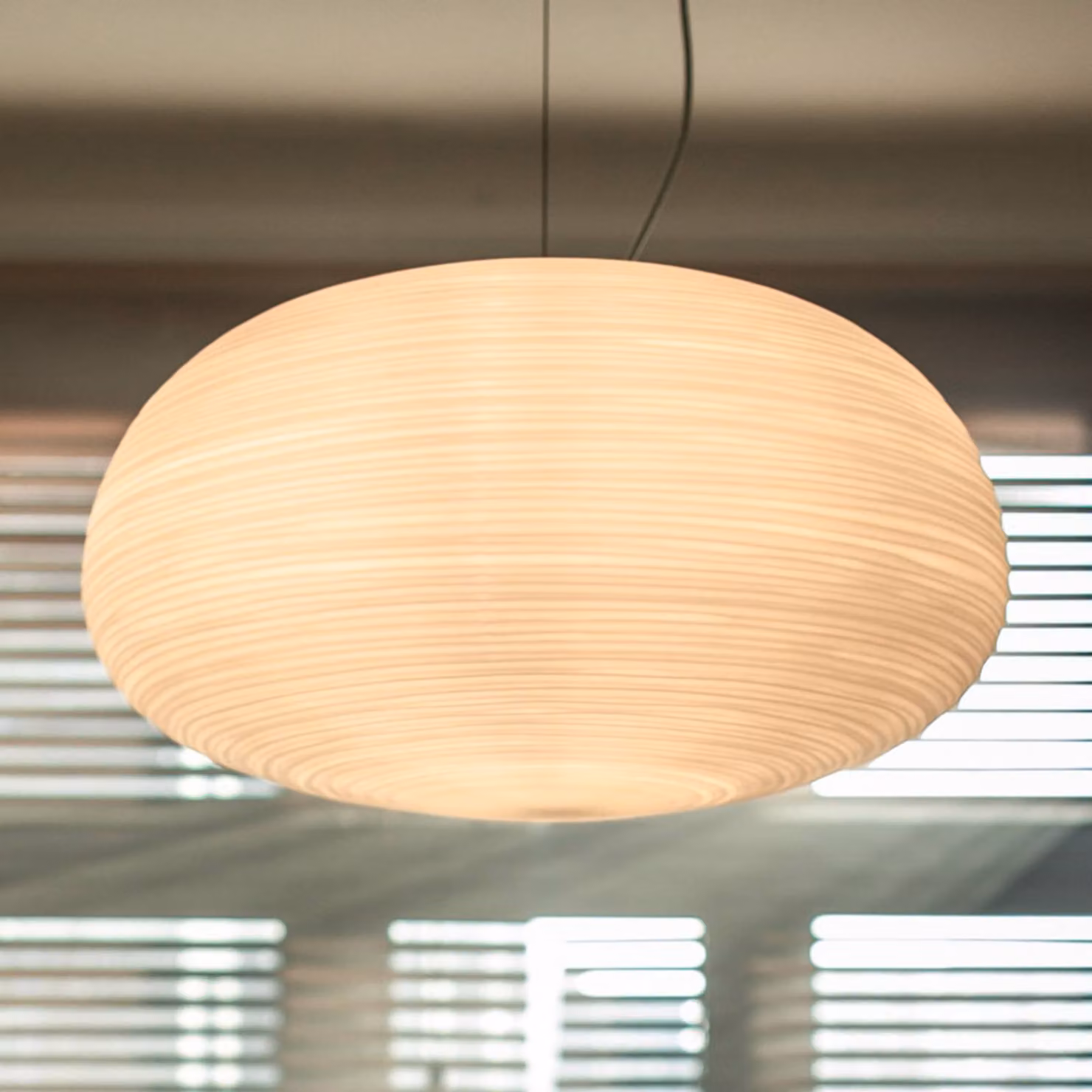 Foscarini Lampada a sospensione Rituals 2, dimmerabile, Bianco / Opale, Soggiorno / Sala da pranzo, Vetro, Design, Lampada a sospensione