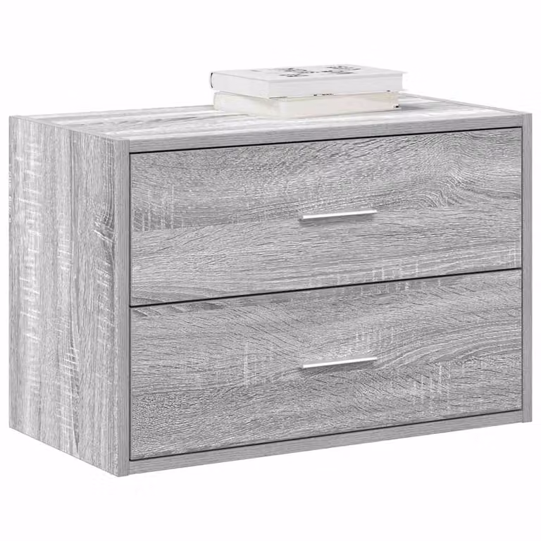 Armadio con 2 Cassetti vidaXL Grigio Sonoma in MDF L 60 cm x P 31 cm x H 40 cm