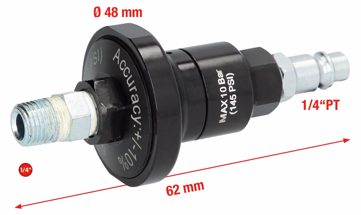 KS TOOLS Riduttore per aria compressa da 10,0 bar a 6,2 bar - 515.3366