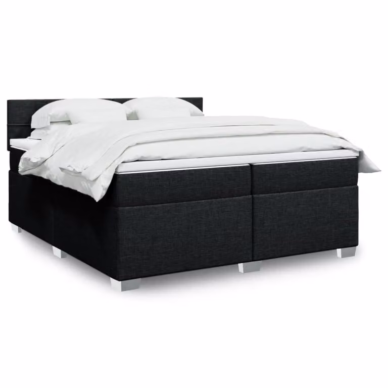 Maison Exclusive - Letto boxspring con materasso nero 200x200 cm Tessuto