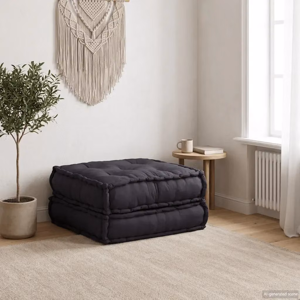 Sofa Componibile Moderno Design In in Tessuto Antracite L: 70 cm, P: 70 cm, H: 36 cm – 2