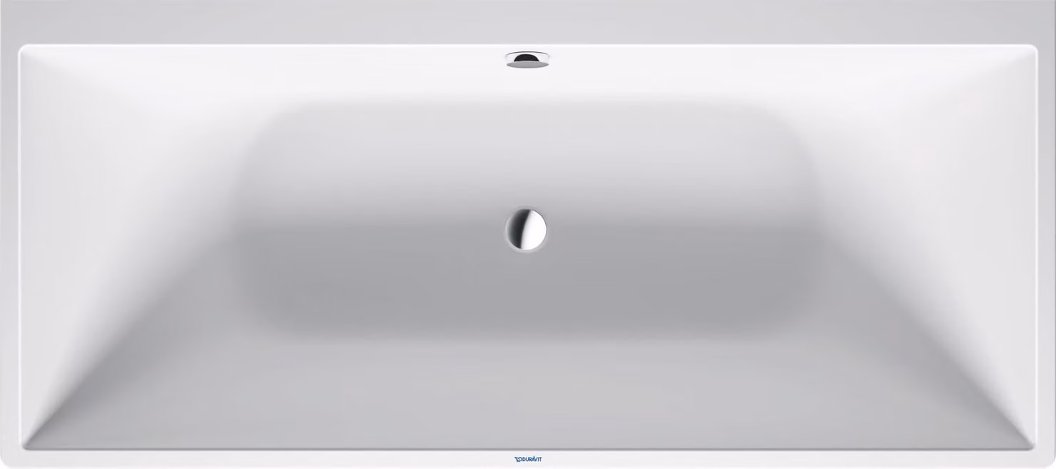 Duravit DuraSquare Baignoires version avant, habillage sans soudure, 2 pentes de dos, 1800x800mm, blanc mat, 700429000000000, 700429000000000