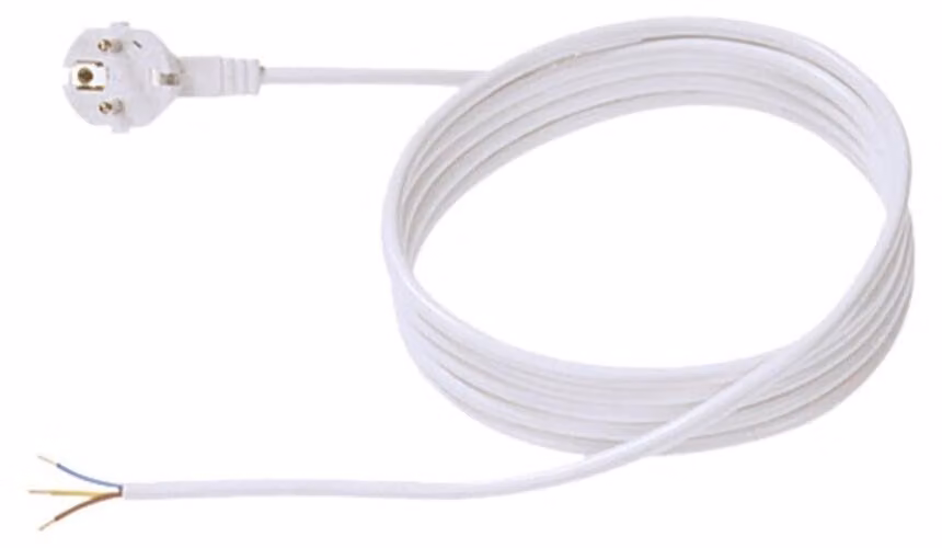 Cavo di alimentazione BACHMANN H05VV-F 3G1.0 2m, bianco, non imballato