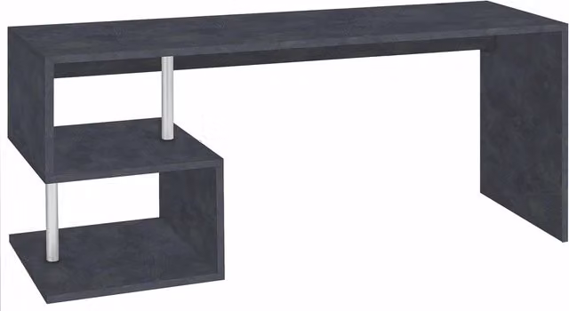 Scrivania con 2 Ripiani 180x60x77,5 cm Esse Ardesia
