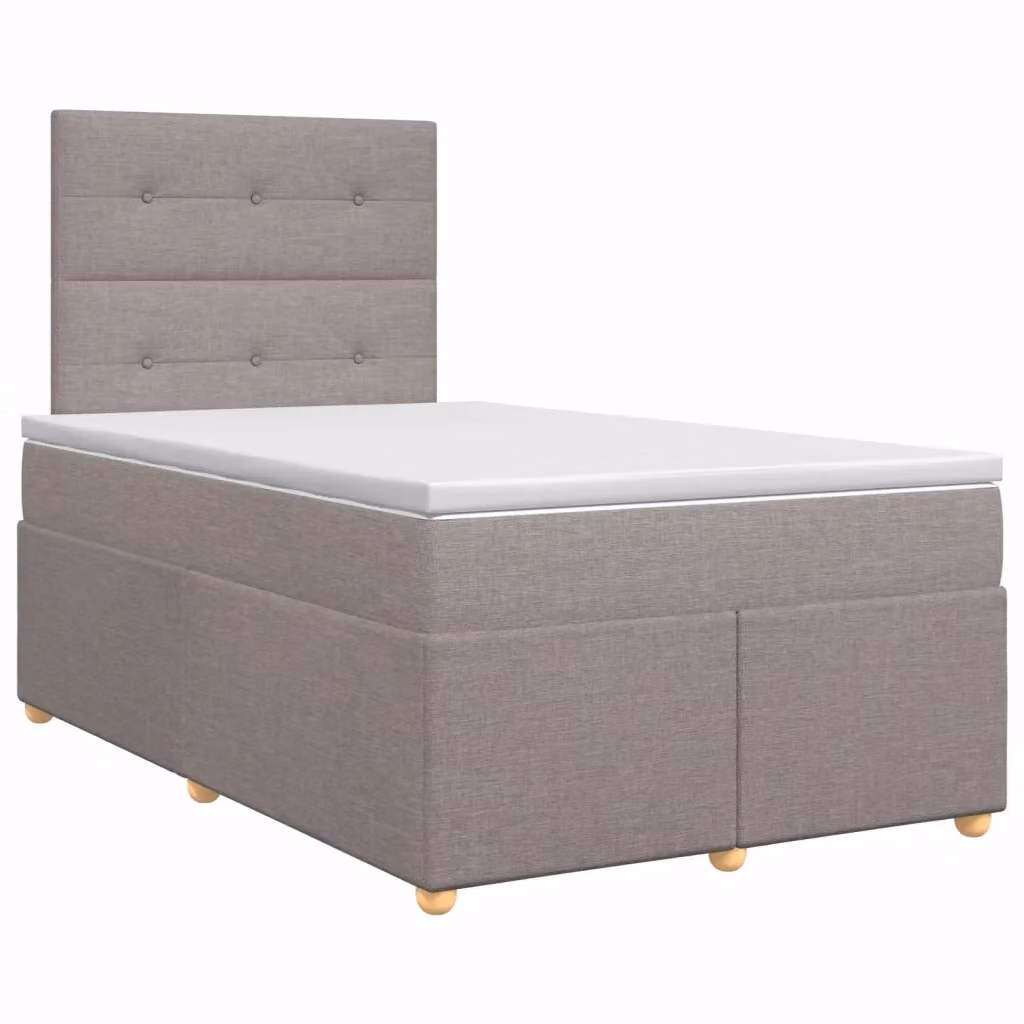 Letto box spring con materasso ibrido vidaXL in tessuto beige e grigio L/P: 120 x 200 cm – 2