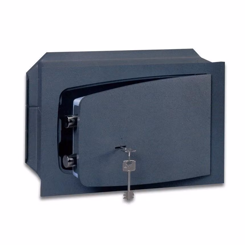 Cassaforte da incasso a muro Cisa con chiave in acciaio colore grigio L: 36 cm, H: 24 cm, P: 20 cm – 2