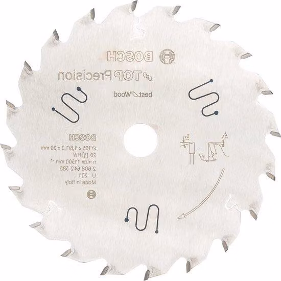 Lama circolare ad alta precisione per legno: 165 x 20 x 18 mm - Lama per la lavorazione del legno di alta qualità