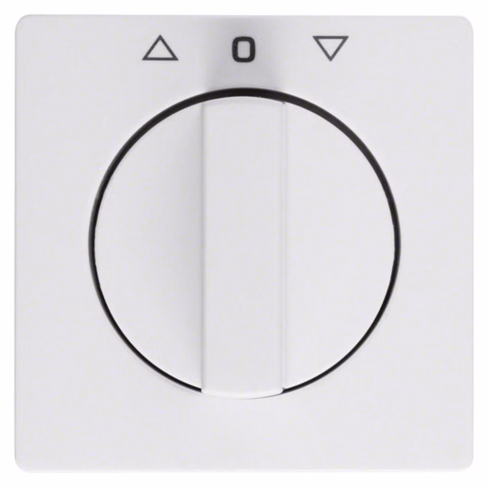 Piastra centrale con manopola Jal. Q.1/Q.3 pw - Piastra di copertura per veneziane bianco