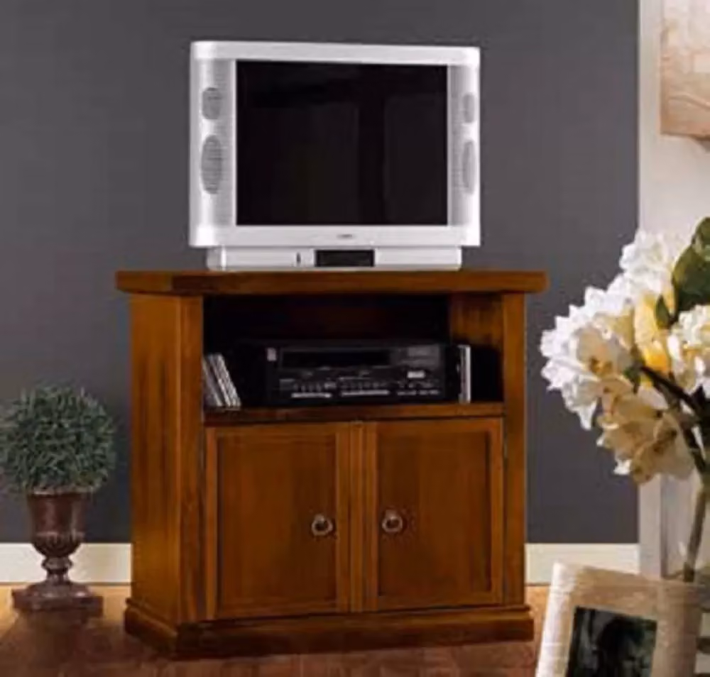 Mobile porta TV in legno stile arte povera color noce Mobili2G L: 84 cm, P: 40 cm, H: 75 cm – 1