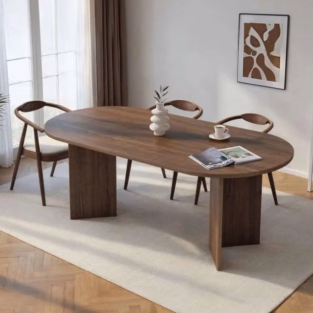 Nofalota, Tavolo Fisso 6 Posti, 200x90x75h cm Marrone Noce