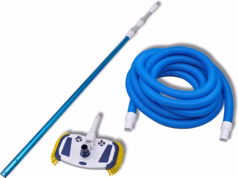 Vacuum per pulire la piscina con palo telescopico e tubo flessibile