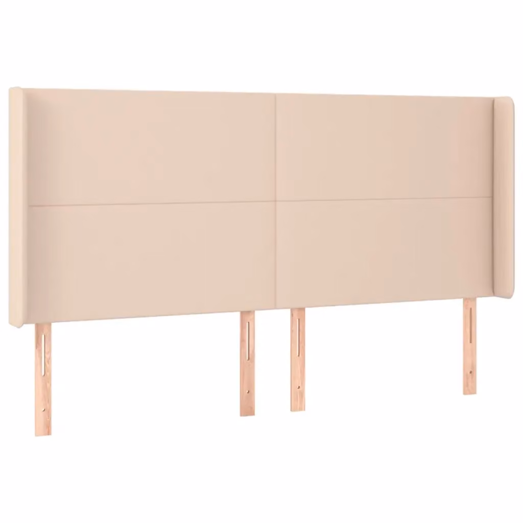 Testiera ad Orecchio vidaXL in Similpelle Cappuccino, L: 203 cm, P: 16 cm, H: 118/128 cm – 2