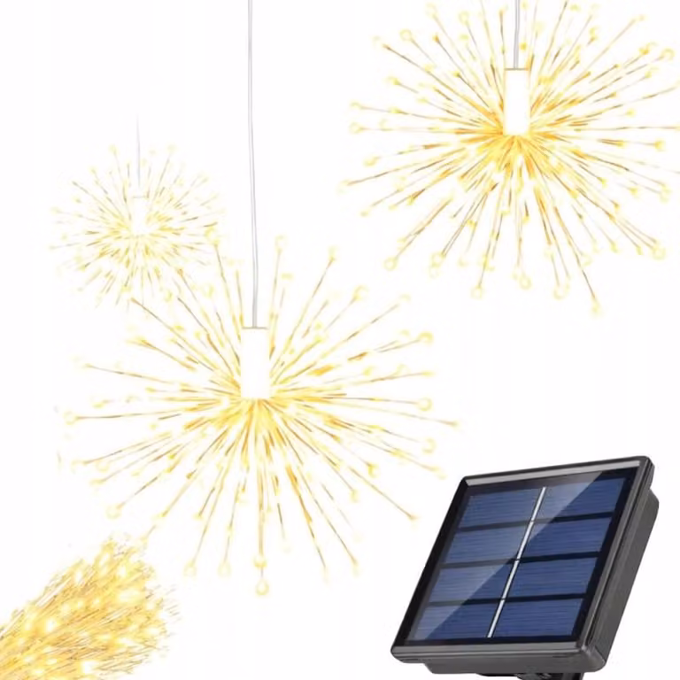 Verk 12405 Illuminazione da giardino a LED a energia solare, 8 modalità, pannello solare, sensore crepuscolare