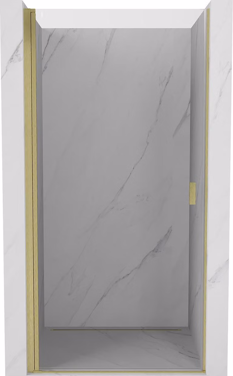 Mexen Mist-B porta doccia a battente 80 cm, trasparente, oro spazzolato - 8A2-080-000-55-00