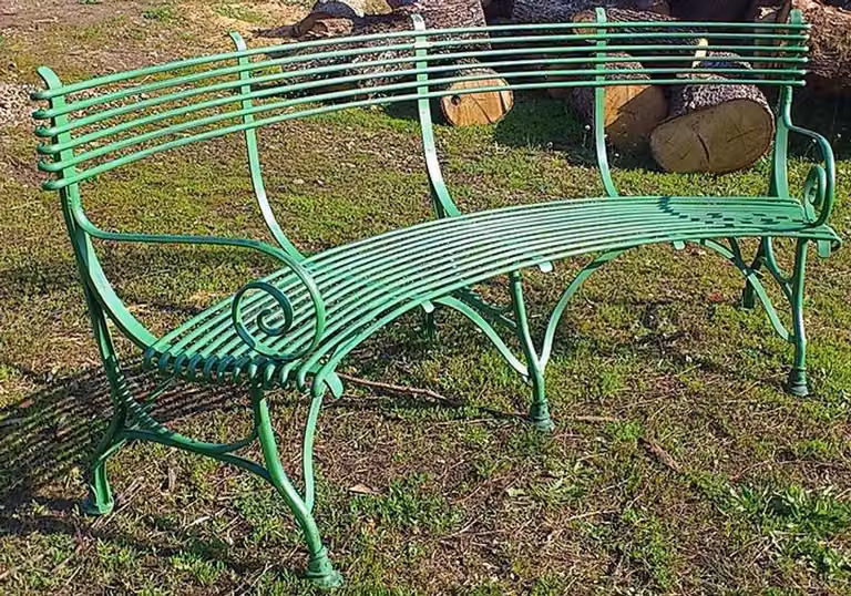Panchina da giardino in ferro battuto Casa Padrino 1,9 x 0,48 x h. 0,9 m - nostalgia vintage