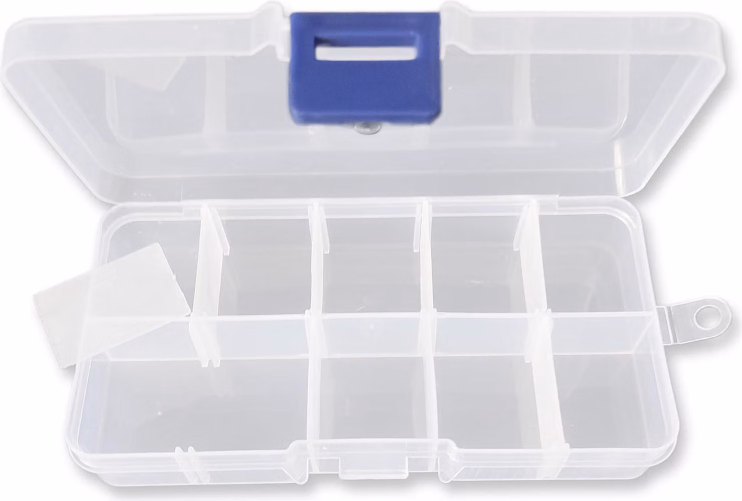 Scatola di selezione delle perle, trasparente, 13 x 6,7 x 2,2 cm, 10 scomparti