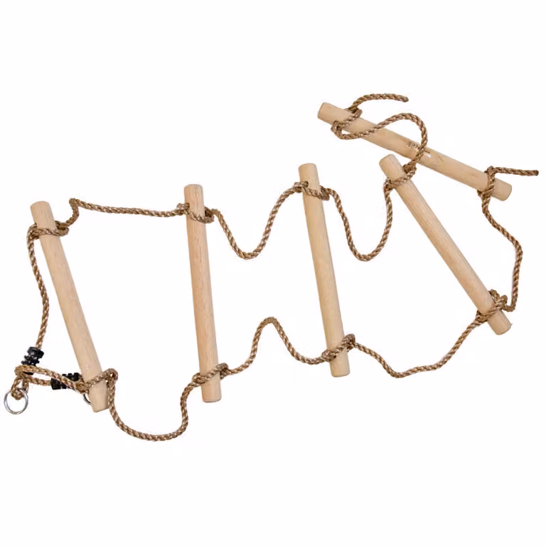 KAXL Scala a pioli 1,95 m, 5 pioli, 2 ganci, corda PP10 320.001.011.001