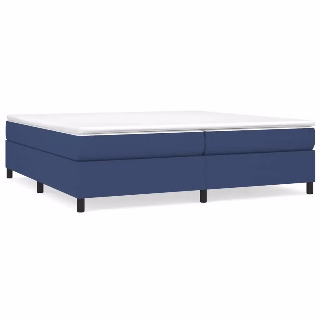 Letto Ibrido vidaXL con Materasso Blu e Bianco in Tessuto L/P/H: 200 x 200 x 35 cm – 2