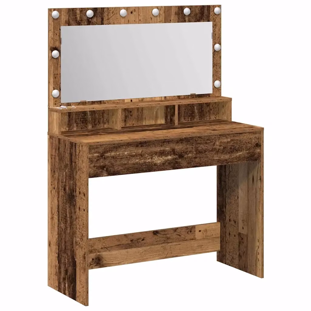 Tavolo da trucco moderno vidaXL in legno marrone L/P/H: 100 x 41 x 135 cm – 2