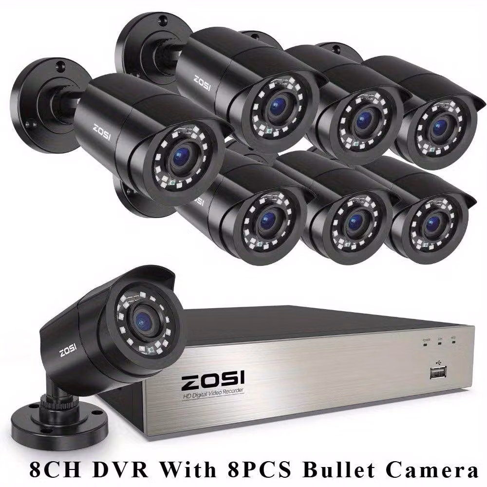 Registratore di sicurezza 4-in-1 - Sistema DVR - Videosorveglianza - Registratore per telecamere di sicurezza - Supporta fino a 8 telecamere