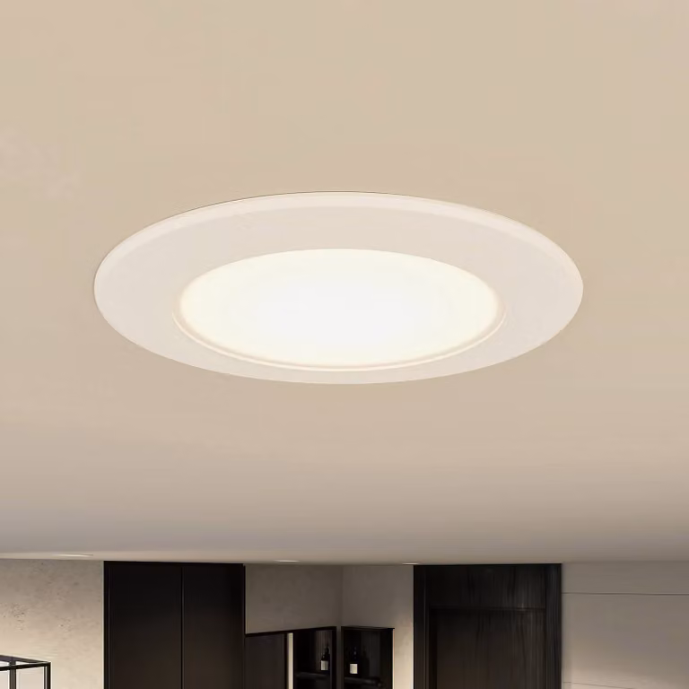 Prios Luci LED da incasso Rida, set di 10, bianco, 12 cm, CCT, IP44 Rida PRIOS, dimmerabile, Bianco / Opale, Bagno, Alluminio, Moderno